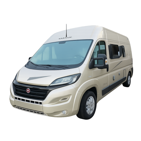 Fiat Camper Van auf weißem Hintergrund